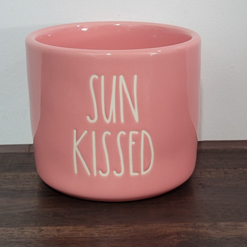 Rae Dunn Pink Sun Kissed Ceramic Planter